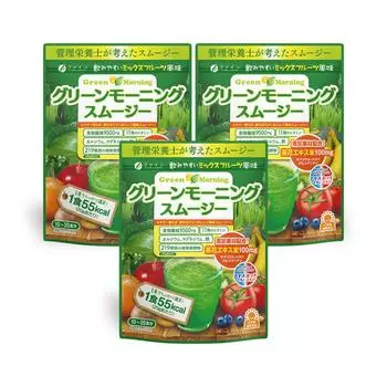 FINE JAPAN Зеленый утренний смузи со вкусом смешанных фруктов 200 г Пищевые волокна x3