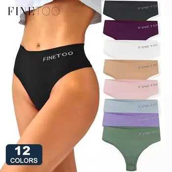 FINETOO 2 шт./компл. M-XXL Bodyshaper трусики-стринги женское тонкое нижнее белье женское нижнее белье сексуальные женские стринги трусы с высокой талией M-L