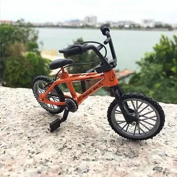 Finger Bmx Мини-велосипед в сборе Модель велосипеда Игрушки Finger Kids Bicycle Bmx оранжевый