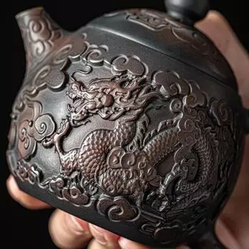 Фиолетовый керамический старинный чайник Керамический чайник кунг-фу Одиночный чайник Устройство для приготовления чая пуэр Чайные наборы Китайский чайник