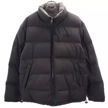 FIRSTDOWN Logo embroidery reversible Down jacket LL tea Men s Used