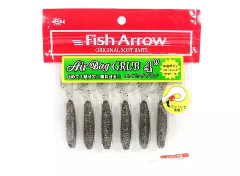 Fish Arrow Мягкая приманка Air Grub 4 дюйма 6 штук в упаковке #06 (9389)