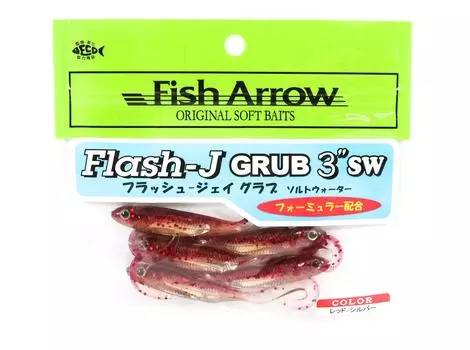 Fish Arrow Мягкая приманка Flash J Grub SW 3 дюйма 5 шт. в упаковке #124 (1636)