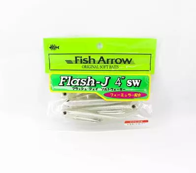 Fish Arrow Мягкая приманка Flash J SW 4 дюйма 5 штук в упаковке #100 (9655)