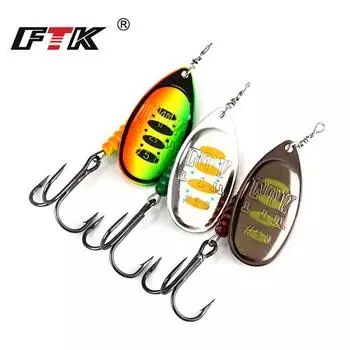 FISH KING Willow Spinner Bait 8.4g12.5g14.7g Медь Размер 3 # -5 # С тройным крючком 35647-BR 2 # -1 / 0 # Рыболовная приманка