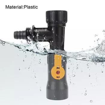 Fish Tank Cleaning Splitter Watering Connector Water Changer Pump Cleaning Tool 3-Way Faucet Type Faucet Water Changer чёрный