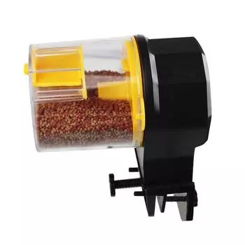 Fish tank feeder automatic fish tank koi goldfish automatic feeder aquarium smart timed automatic fish feeder жёлтый