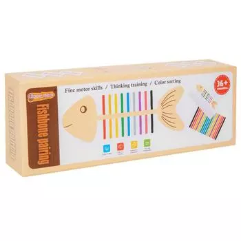 Fishbone Montessori Teaching Aids Fine Movement Training Young Children Color Matching Montessori Kindergarten Early Education Toys