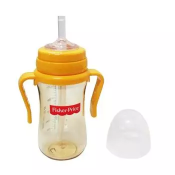 Fisher Price Универсальная соломенная чашка PPSU 300мл, желтая, 1 шт.