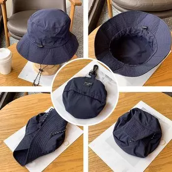 Fisherman Hat Quick Dry Waterproof Outdoor Foldable Thin Sun Basin Storage Sun Riding Fishing H A7N3 Green-M