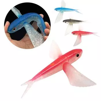 Fishing Lure Bait Sea Fishing Big Fish Flying Fish Soft Bait Tuna Lures Pink Trolling Bird Shaped Teaser for Fishing Tackle красный