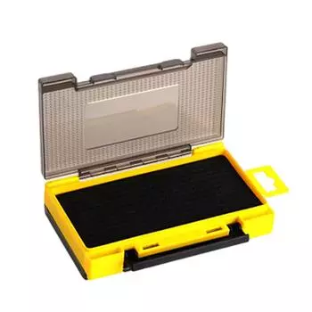 Fishing Lure Organizer Double Sided Fishing Tackle Box Plastic Lures Sponge Storage Box Hook Organizer Fishing Equipment жёлтый