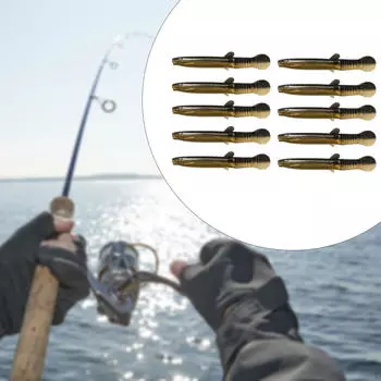 Fishing Lures Paddle Tail Baits Swimbaits Swim for Freshwater 10 Pack