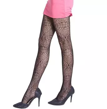 Fishnet tights Spider web pattern Costume accessories NO 8072 [OMOSIROKURABU] Women s