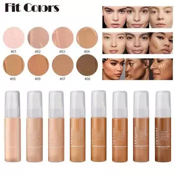Fit Colors 8-цветная тональная основа, 30 мл, жидкая матовая основа, распределяющий консилер, тональная основа под макияж 01