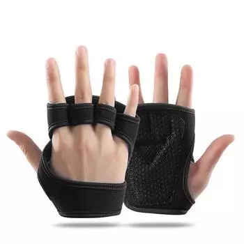 Fitness Gloves for Men and Women Breathable Extended Wrist Guards Weight Lifting and Wiping Special Outdoor Sports Half Finger Riding Gloves M