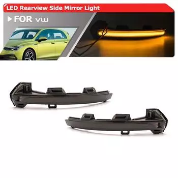 Подходит для VW Passat B8 Sedan Variant 3G2 3G5 ID.3 Golf 8 MKVIII 5H Arteon Smoked Amber Led Dynamic Side Mirror Blinker Lights
