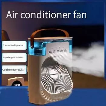 Five Hole Spray Humidification Fan USB Charging Cooling Fan Air Conditioning Refrigeration Moisturizing Fan Portable Portable чёрный