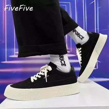 FiveFive повседневная обувь для мужчин кроссовки для бега студенческая модная обувь для досок удобная мужская обувь на платформе 39 белый