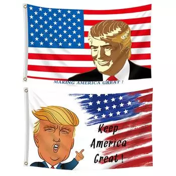 Флаг Победы, флаг президента Keep America Great, 1 слой, 5 футов X 3 фута, флаги президента, устойчивые к ультрафиолетовому излучению и выцветанию, флаг Дональда для использования в помещении и на открытом воздухе StyleA