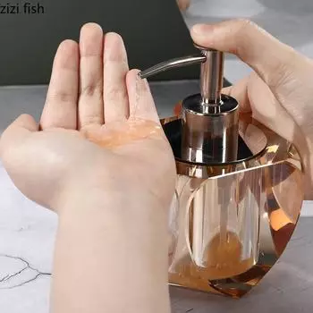 Флакон Crystal Lotion Распределительная бутылка для продуктов для ванной комнаты Флаконы с дезинфицирующим средством для рук Бутылки с шампунем и гелем для душа Дозатор для мыла прозрачный