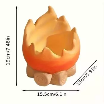 Flame Shaped Storage Tray, Unique Flame Design Ceramic Decorative Tray for Home and Office ,Ideal for Organizing Lipstick, Keys, and Small Items