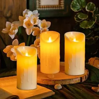 Flameless Led Candle For Home Christmas Party Wedding Decoration Atmosphere Battery-Power Tealight Candles Lighting