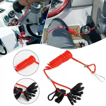 Flameout Rope Outboard Motor Kill Switch Lanyard Universal 7 Key For Yamaha For Honda/Mercury/Mariner/Force For Nissan/Tohatsu