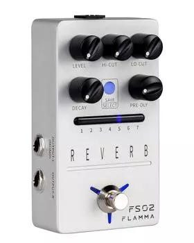 FLAMMA FS02 Цифровая педаль реверберации для гитары 7 классических эффектов с обходом буфера Trail On Sliver Stereo Цифровая педаль эффектов реверберации