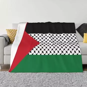 Фланелевое одеяло с флагом Палестины, палестинское одеяло Hatta Kufiya Keffiyeh с узором для кровати, дивана, дивана, 125*100 см, одеяло 75x100cm 30x40in