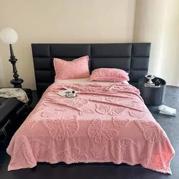 Фланелевый плед Taft Office Nap, плед в стиле бабочки, коралловый флис, однотонное многофункциональное одеяло для отдыха 70cmX100cm 1pc