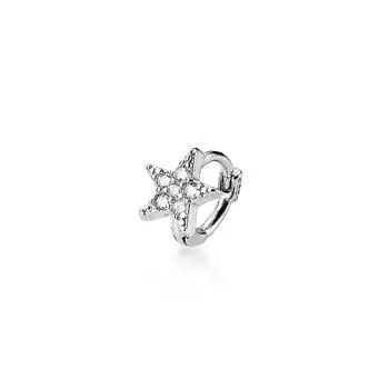 Flash Diamond Star Moon Ear Buckle Simple Cross-Border Personality Tide Asymmetrical Male Earrings Small Full Diamond Moon Star Earrings Bronze