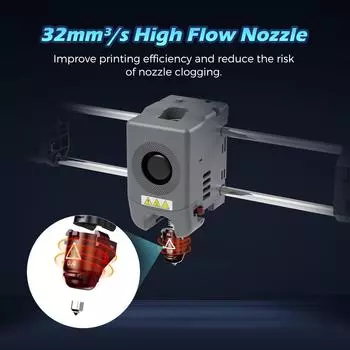 FLASHFORGE Adventurer 5M Закалённое сопло 280 градусов по Цельсию High Flow 32 мм3с для стабильной высокоскоростной печати 0.8mm