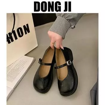 Flat-bottomed small leather shoes women s 2024 new summer skirt Mary Jane evening shoes French silver single shoes loafers 35