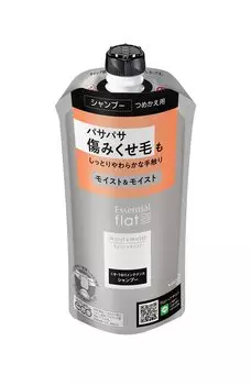 flat Essential Flat Moist Moist Curly Wavy Hair Straight Contains Stiffness Removal Ingredients Refreshing Floral Scent & Shampoo, Hair, Hair, Tips,