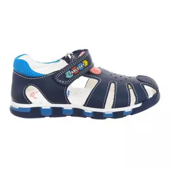 Flat sandals with velcro 016121 boy 24 синий