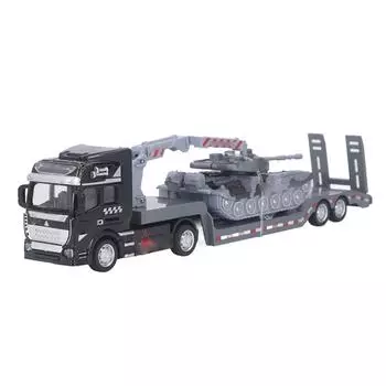 Flatbed Trailer Toy Simulation Detachable Collectible Military Trailer Tank Model for Boys Green серый
