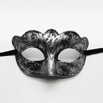 Flathead Jazz Retro Halloween Mask Half Face Halloween Terror Ball Party Props Style B