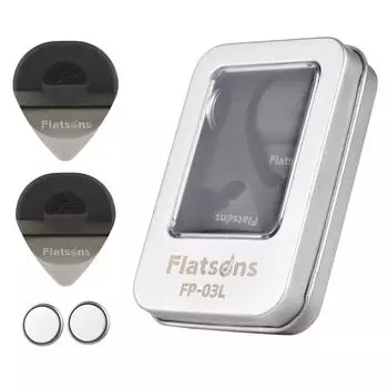 Flatsons Гитарные медиаторы Светящиеся гитарные плектры Светодиодные медиаторы с жестяной коробкой для хранения Струнный музыкальный инструмент Аксессуар для бас-гитары Электроакустическая гитара темно-серого