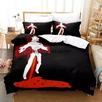FLCL Alternative Bedding Set Single Twin Full Queen King Size Bed Set Aldult Kid Bedroom Duvetcover Set Anime Bed Sheet 70x133cm 2pcs