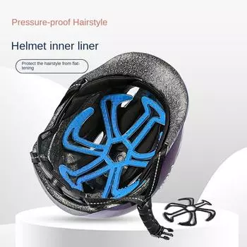 Flexible Helmet Anti-deformation Inner Silicone Pad Ventilate Helmet Liner Pad Helmet Padding Motorcycle Bike Helmet Accessories синий