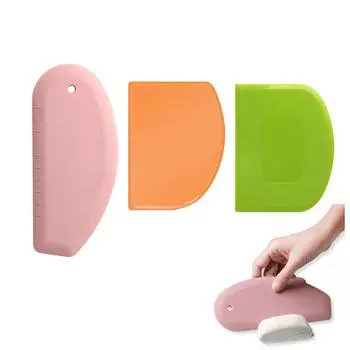 Flexible Silicone Bowl Scraper Pastry Best Bench For Cakes Kitchen Aid Food For Dish Pan Dough Tools розовый