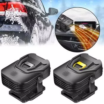 Flip Car Warm Air Blower Обогреватель лобового стекла двойного назначения Охлаждение и обогрев Электрический автомобильный тепловентилятор Оттаивание и размораживание серебряный