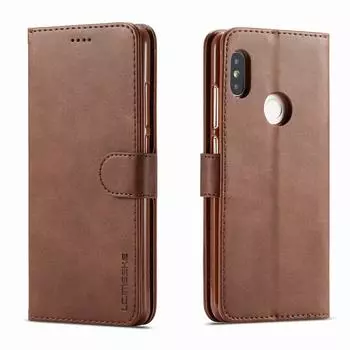 Флип-чехол для Xiaomi Redmi Note 5, чехол-кошелек, магнитный чехол для Redmi Note 5, роскошный кожаный чехол-книжка, чехол для телефона, держатель для карт For Redmi Note 5 коричневый