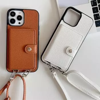 Флип-кошелек, кожаный чехол для телефона с ремешком через плечо для Iphone 14 Pro Max 11 12 13 Mini Xs X Xr 7 8 Plus Se, держатель для карт, чехол-подставка For iPhone 7-8 коричневый