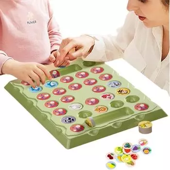 Flip To Win Memory Game Board Flip Card Game для двух игроков Игрушка Creative Animal Flip Chess Family зелёный