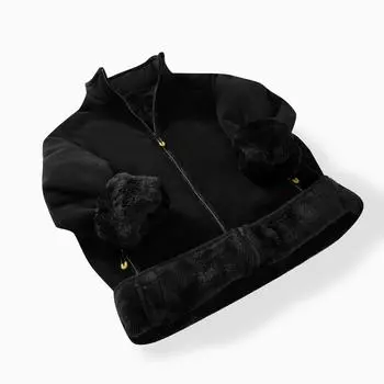 Флисовая флисовая куртка Olympic Fleece для женщин, теплая и ветрозащитная флисовая куртка Arctic Fleece для мужчин, повседневная с утолщенным флисом XXXXXL чёрный