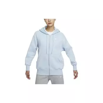 Флисовая худи на молнии с мягкой подкладкой Nike Phoenix, женские топы, голубой DQ5759-440