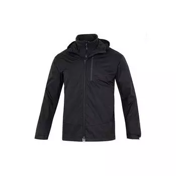 Флисовая куртка Adidas 3-в-1 с капюшоном и ветрозащитным слоем, мужская верхняя одежда, черная HR5245 M