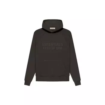 Флисовая толстовка Fear of God Essentials с бархатным логотипом Топы унисекс с длинными рукавами Деревянный кремовый цвет FOG-FW22-558 M